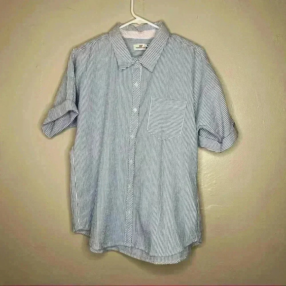 Vineyard Vines Dolman Seersucker Button Down Sz S - Picture 1 of 5